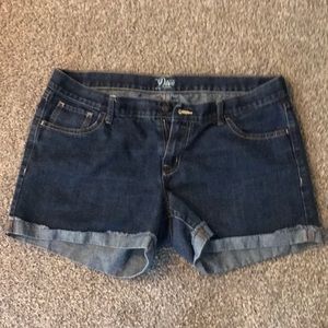 Only Navy Denim Shorts Size 16